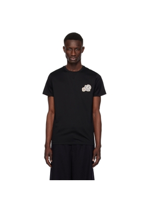 Moncler Black Double Logo Patch Cotton T-shirt