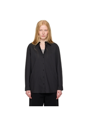 TOTEME Black Classic Tumbled Shirt