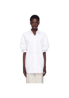 TOTEME White Raw Raglan Shirt