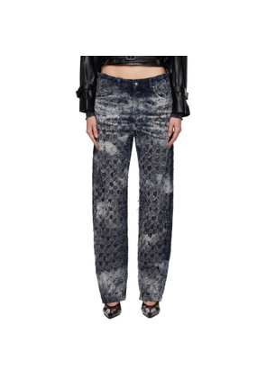 Diesel Blue Relaxed Jeans 1980 D-eeper 0cebl Jeans