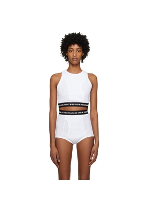 Versace Jeans Couture White Bonded Tank Top