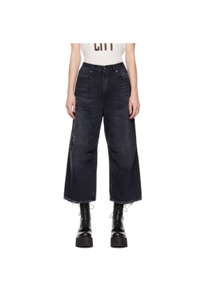 R13 Black Wide-Leg Jeans