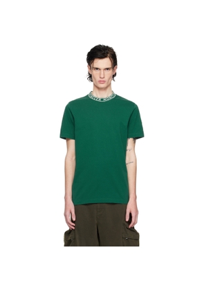 Moncler Green Logo-Trimmed Cotton T-shirt