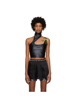 Versace Jeans Couture Black Baroque Buckle Tank Top