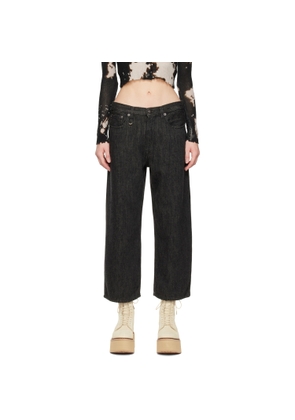 R13 Black Ankled D'Arcy Jeans