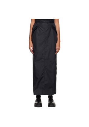SPENCER BADU Black Layered Midi Skirt
