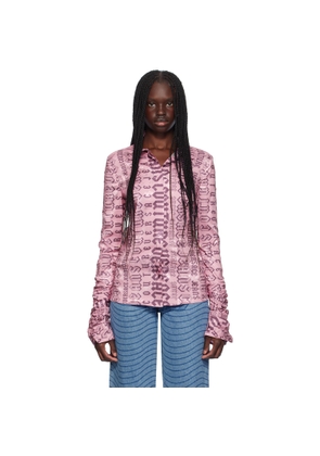 Versace Jeans Couture Pink Cutout Shirt