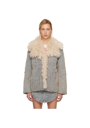 Diesel Blue & Beige De-Aconic-S Denim Jacket