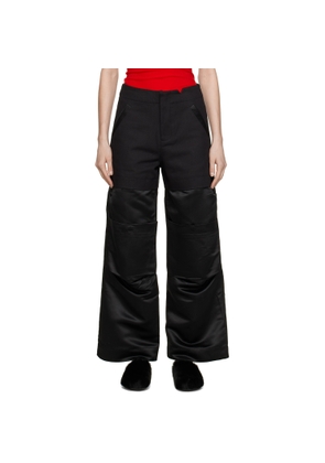SPENCER BADU Black Paneled Trousers