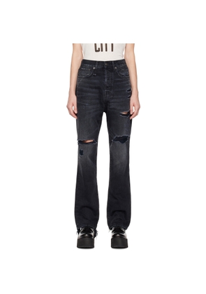 R13 Black Izzy Drop Jeans