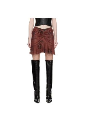 Miaou Brown Alva Miniskirt