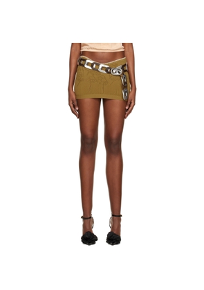 Katya Zelentsova SSENSE Exclusive Khaki Miniskirt