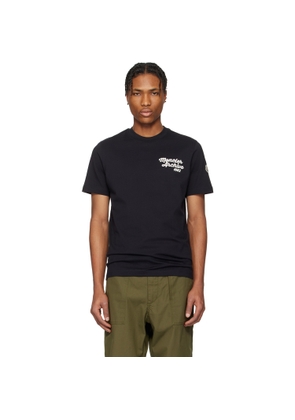 Moncler Navy Embroidered Logo Cotton T-shirt