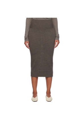 MM by Max Mara Brown Melk Midi Skirt