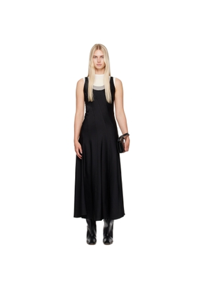 Jil Sander Black Scoop Neck Midi Dress