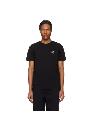 Moncler Black Faded Logo Motif Cotton T-shirt