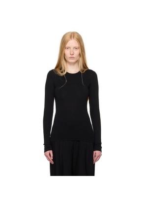 TOTEME Black Compact Cotton T-shirt