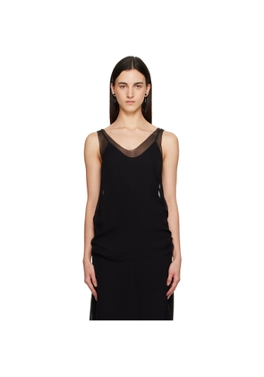 TOTEME Black Chiffon Slip Top