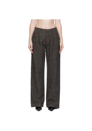 R13 Gray Wide Leg Trousers