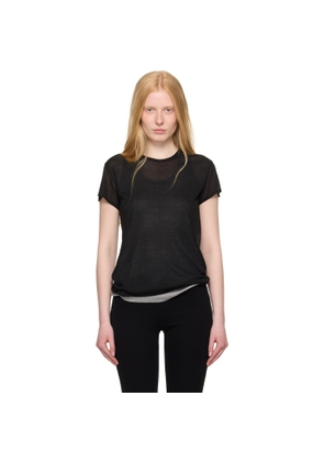 TOTEME Black Silk T-shirt