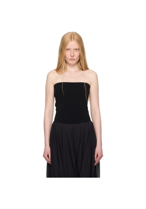 TOTEME Black Compact Knit Tube Top