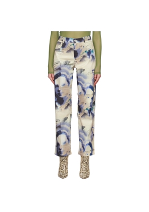 Miaou Beige & Purple Fargo Trousers