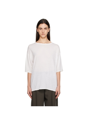TOTEME White Longline Knit T-shirt