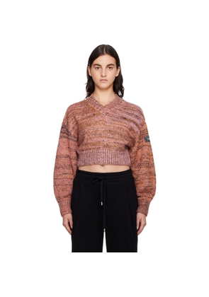ADER error Pink V-Neck Sweater