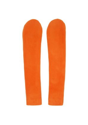 COLLEEN ALLEN Orange Fleece Sleeve Arm Warmers