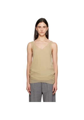 TOTEME Beige Chiffon Slip Top