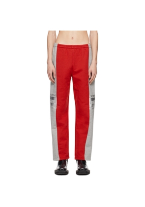 VTMNTS Red & Gray 'Extreme System' Lounge Pants