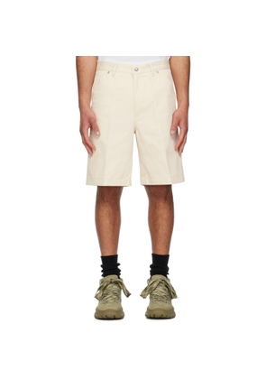 Moncler Off-White Cotton Bermuda Shorts