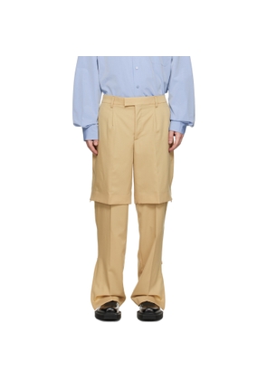 VTMNTS Tan Layered Trousers