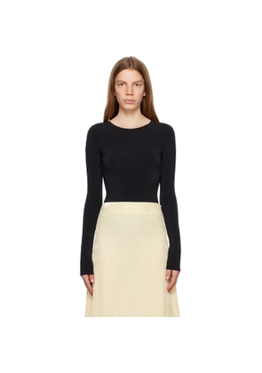 Jil Sander Black Open Back Bodysuit