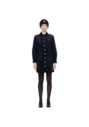 A.P.C. Navy Bonnie Midi Dress