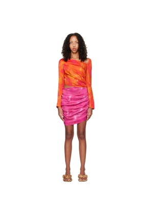 Ahluwalia Orange & Pink Femi Minidress