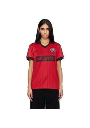 adidas Originals Red Graphic Soccer-Inspired Jersey
