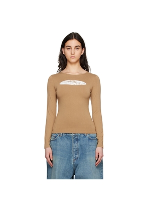 Serapis Beige Thermal Long Sleeve T-Shirt