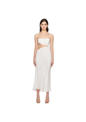 Christopher Esber White Disconnect Midi Dress