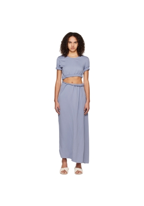 Christopher Esber Blue Roll Sleeve Tee Maxi Dress