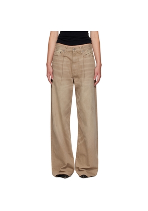 R13 Tan Damon Pleated Jeans