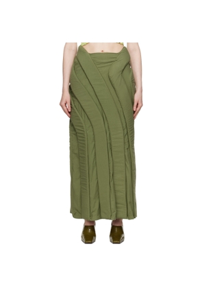 Stanley Raffington Green 3D Parametric Maxi Skirt