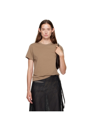 Courrèges Tan Embroidered T-shirt