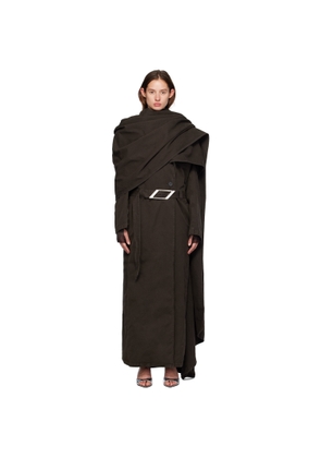 The Attico SSENSE Exclusive Brown Long Trench Coat