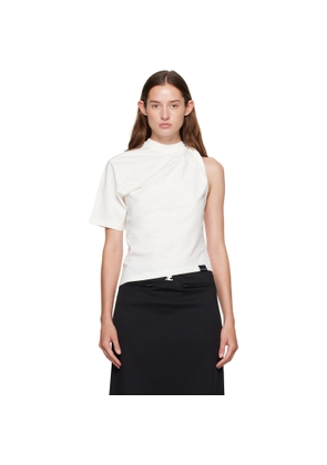 Courrèges White Twist Asymmetrical T-shirt