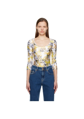 Versace Jeans Couture White Graphic Bodysuit