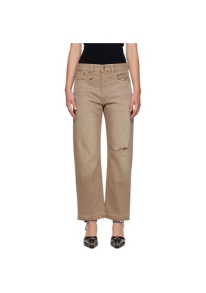 R13 Tan Boyfriend Jeans