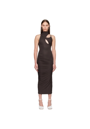 SELASI Brown Strap Maxi Dress