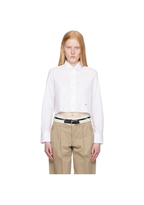 HommeGirls White Cropped Shirt