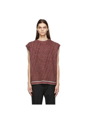 NOMA t.d. Red Cable Knit Twisted Vest